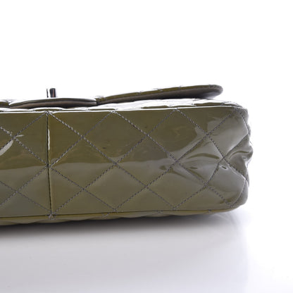 Chanel Patent Quilted Jumbo Single Flap Green 11 of 12