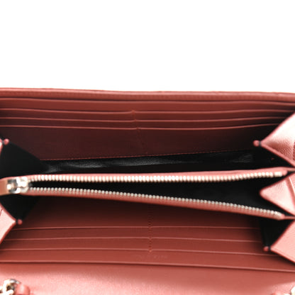 Saint Laurent Grain De Poudre Matelasse Chevron Small Monogram Chain Wallet Blush Fonce 4 of 10