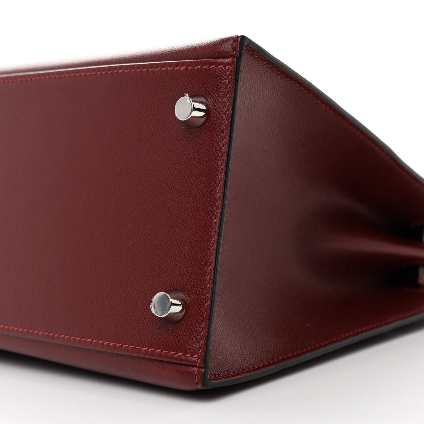 Madame Calfskin Shiny Niloticus Crocodile Kelly Sellier Touch 28 Rouge H Terre