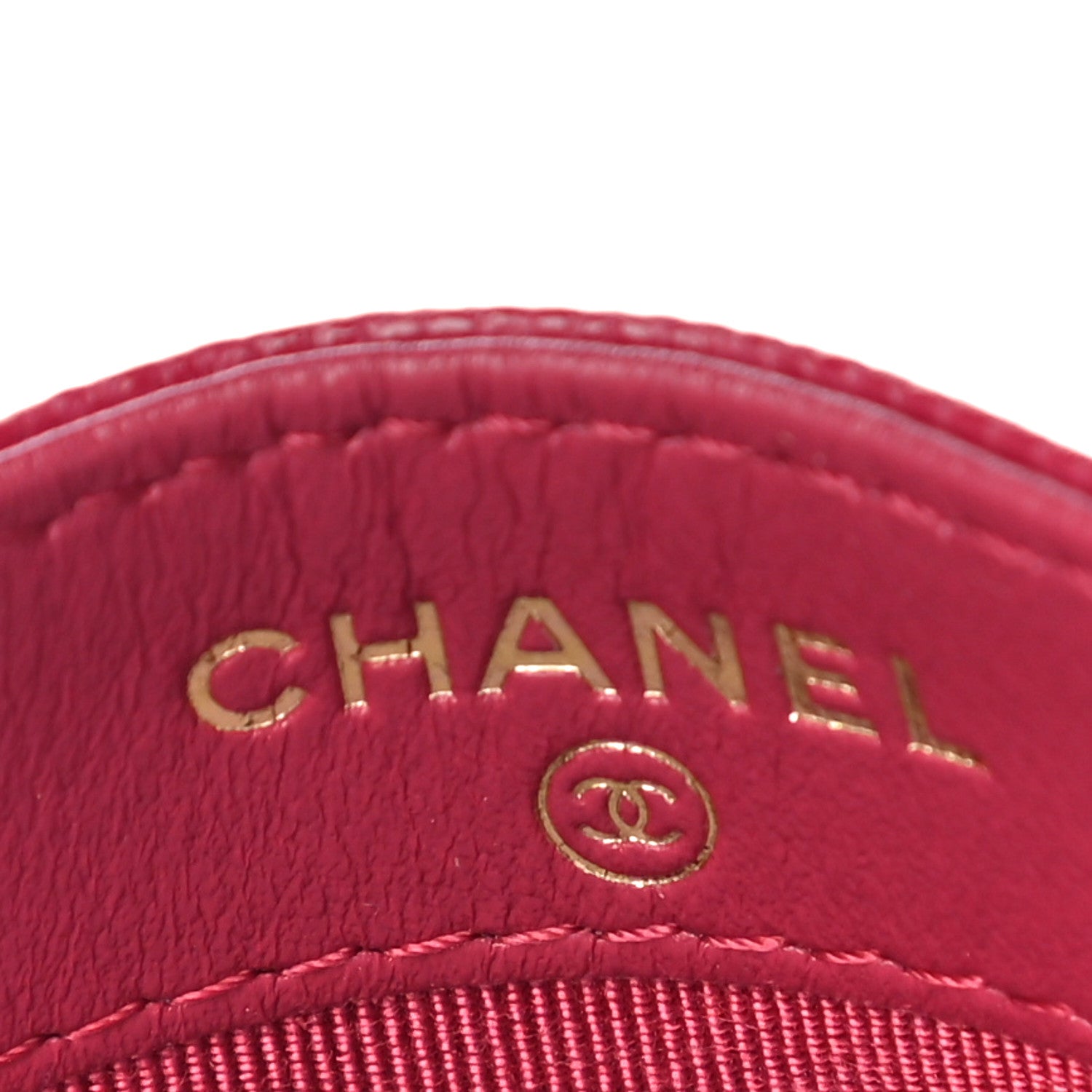 Chanel Caviar Quilted Card Holder Dark Pink 7 of 12