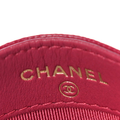 Chanel Caviar Quilted Card Holder Dark Pink 7 of 12