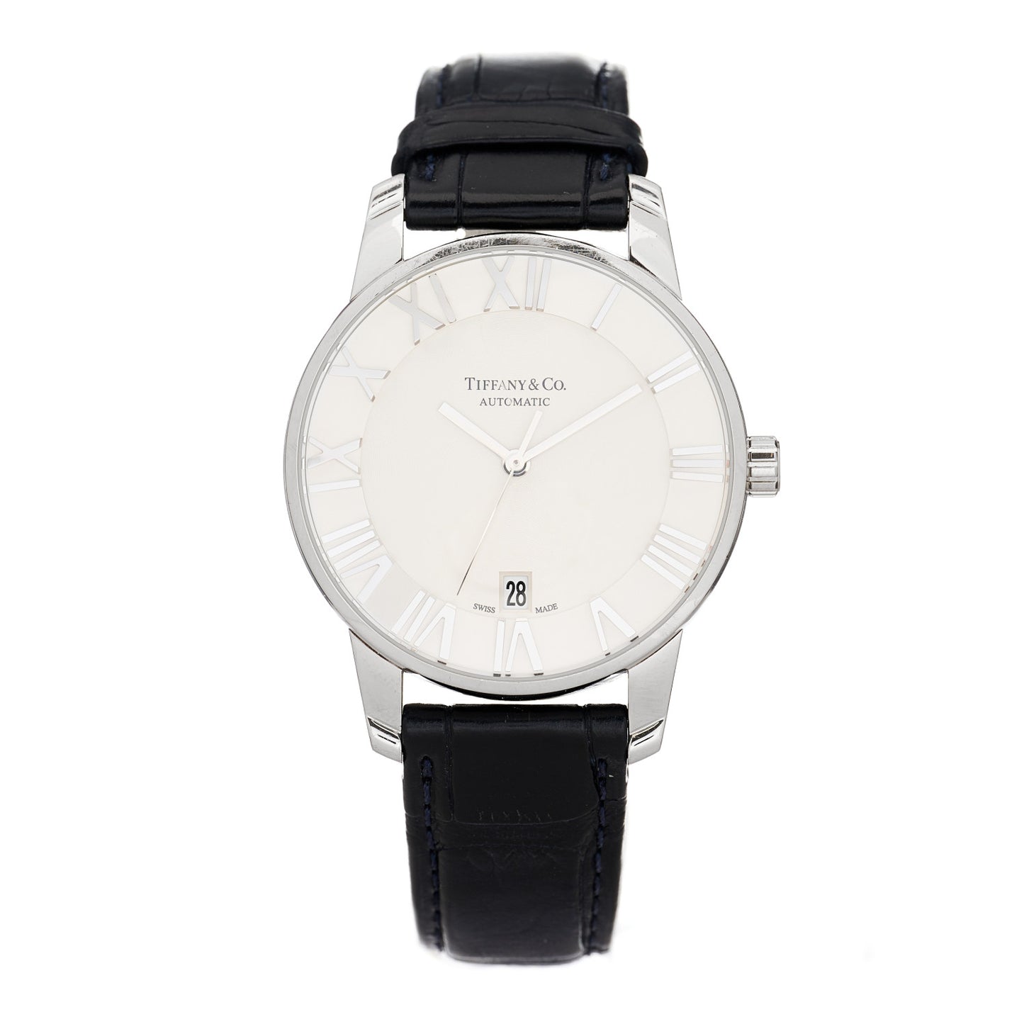 Stainless Steel Alligator 37mm Atlas 3-Hand Automatic Watch