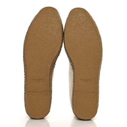 Saint Laurent Canvas Nappa Elba Light Logo Embroidered Espadrilles 42 Ecru 10 of 10