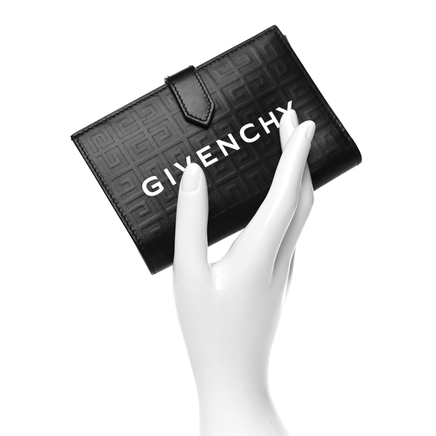 Calfskin 4G Embossed G-Essentials Bifold Wallet Black