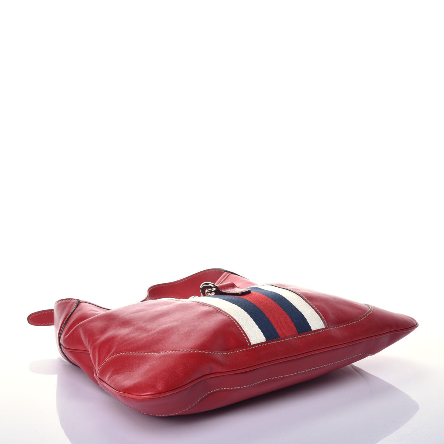 Calfskin Web Medium Jackie O Bouvier Hobo Red