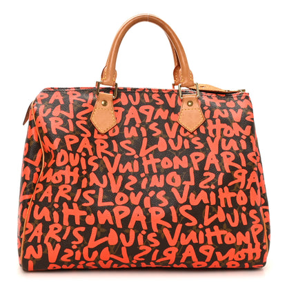 Louis Vuitton Monogram Graffiti Speedy 30 Orange 1 of 11