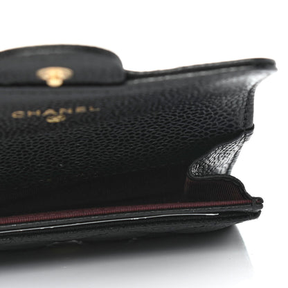 Chanel Caviar Quilted Flap Card Holder Wallet Black 4 of 4