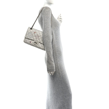 Chanel Metallic Canvas Space Charms 2.55 Reissue 226 Flap Silver 2 of 10