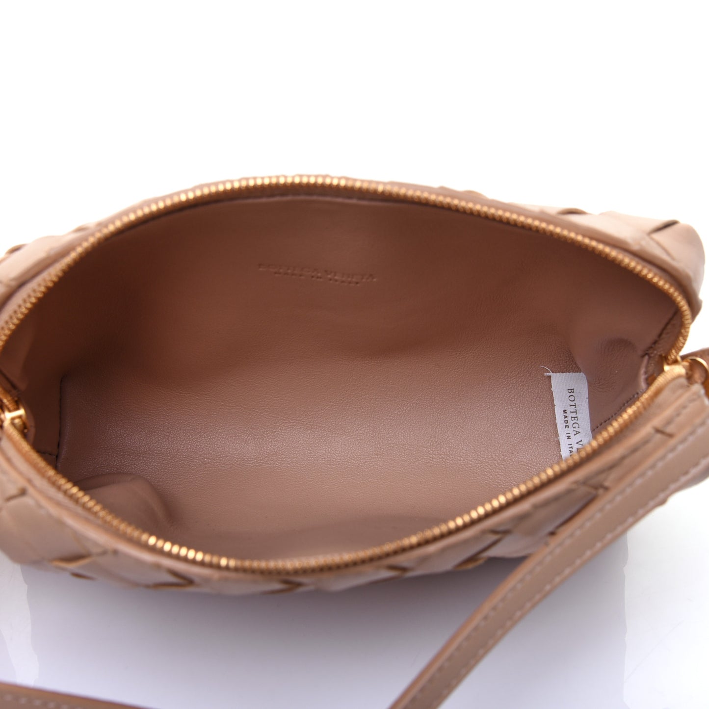 Nappa Intrecciato Crossbody Mink