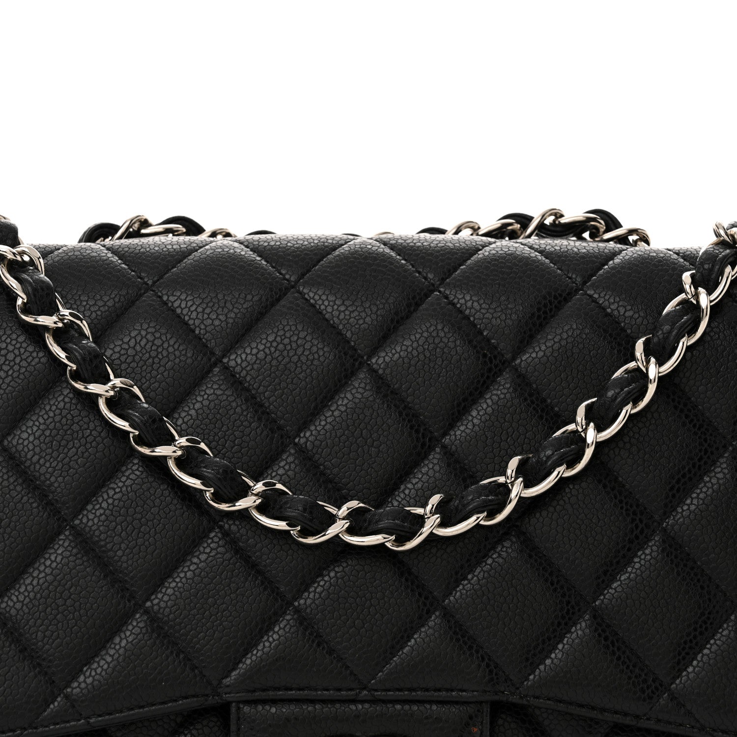Chanel Caviar Quilted Jumbo Single Flap  Black 8 of 13