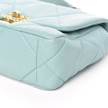 Chanel Lambskin Quilted Medium Chanel 19 Flap Light Blue 9 of 10