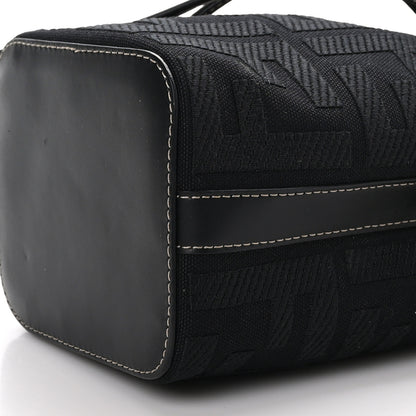 Fendi Canvas Vitello King F is Fendi FF Embroidered Mini Mon Tresor Bucket Bag Black 9 of 9
