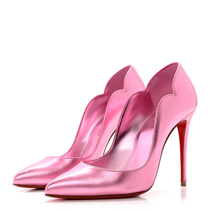 Christian Louboutin Metallic Patent Hot Chick 100 Pumps 37.5 Pink 3 of 9
