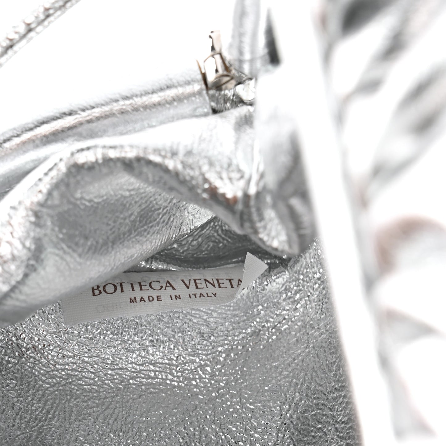 Metallic Calfskin The Mini Pouch Silver