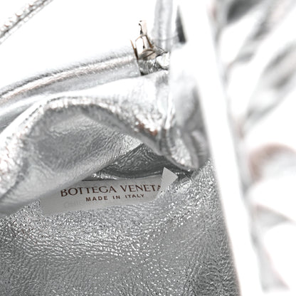 Bottega Veneta Metallic Calfskin The Mini Pouch Silver 6 of 10