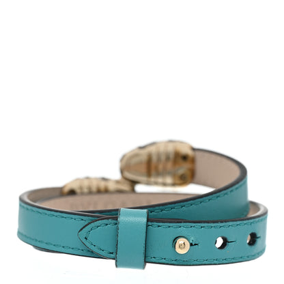 Bulgari Calfskin Serpenti Forever Multi-coiled Bracelet Turquoise 3 of 6