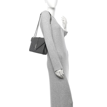 Saint Laurent Grain De Poudre Textured Mixed Matelasse Medium Triquilt Monogram Satchel Earth 2 of 11