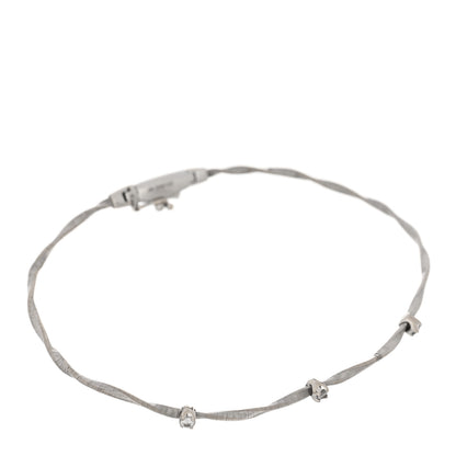 Marco Bicego 18K White Gold Diamond Marrakech Twisted Coil Bracelet 1 of 3