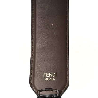 Fendi Vitello Century Bi-Color FF 1974 Embossed Strap You Maya Black 3 of 5