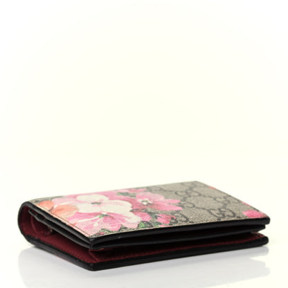 Gucci GG Supreme Monogram Blooms Card Case Wallet Beige Multicolor Dry Rose 4 of 8