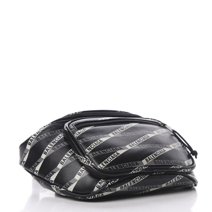 Balenciaga Smooth Calfskin Losange Monogram Explorer Belt Bag Black Grey 4 of 10