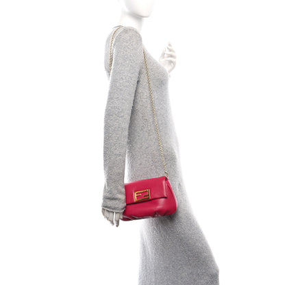 Fendi Vitello Flamingo Fendista Pouchette Crossbody Fuxia 2 of 10