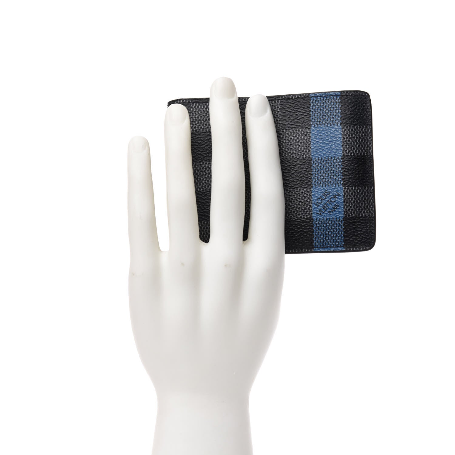 Louis Vuitton Damier Graphite Stripe Slender Wallet Blue 2 of 8