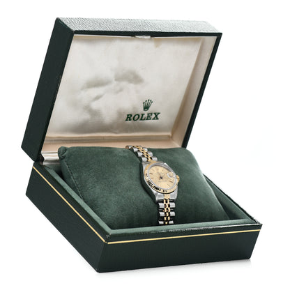 Rolex Stainless Steel 18K Yellow Gold 26mm Oyster Perpetual Datejust Watch Champagne 69173 5 of 5