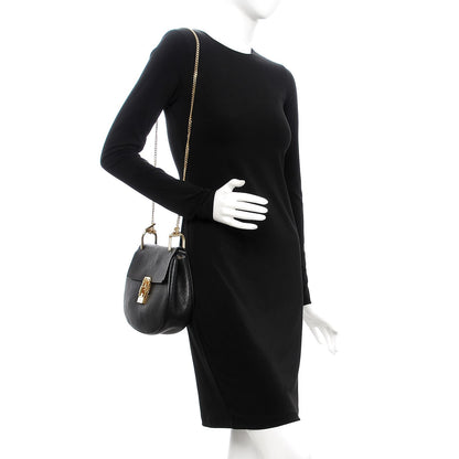 Chloe Grained Lambskin Drew Shoulder Bag Black 2 of 9