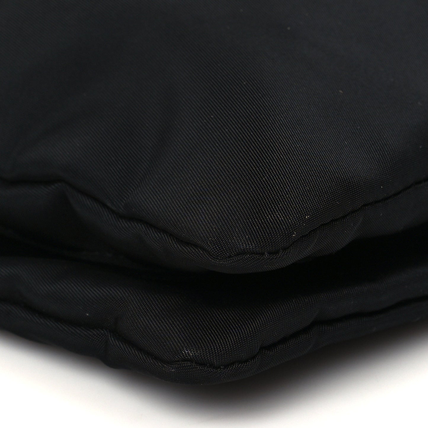 Tessuto Nylon Flat Flap Messenger Bag Black