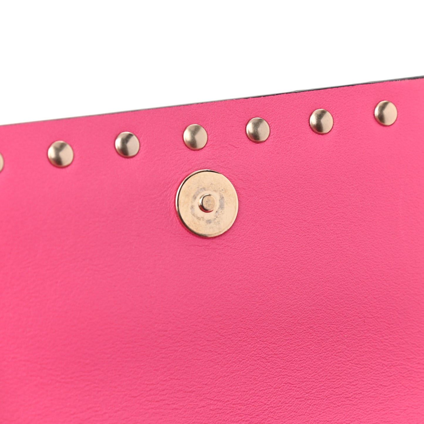 Vitello Rockstud Flap Crossbody Bag Peony