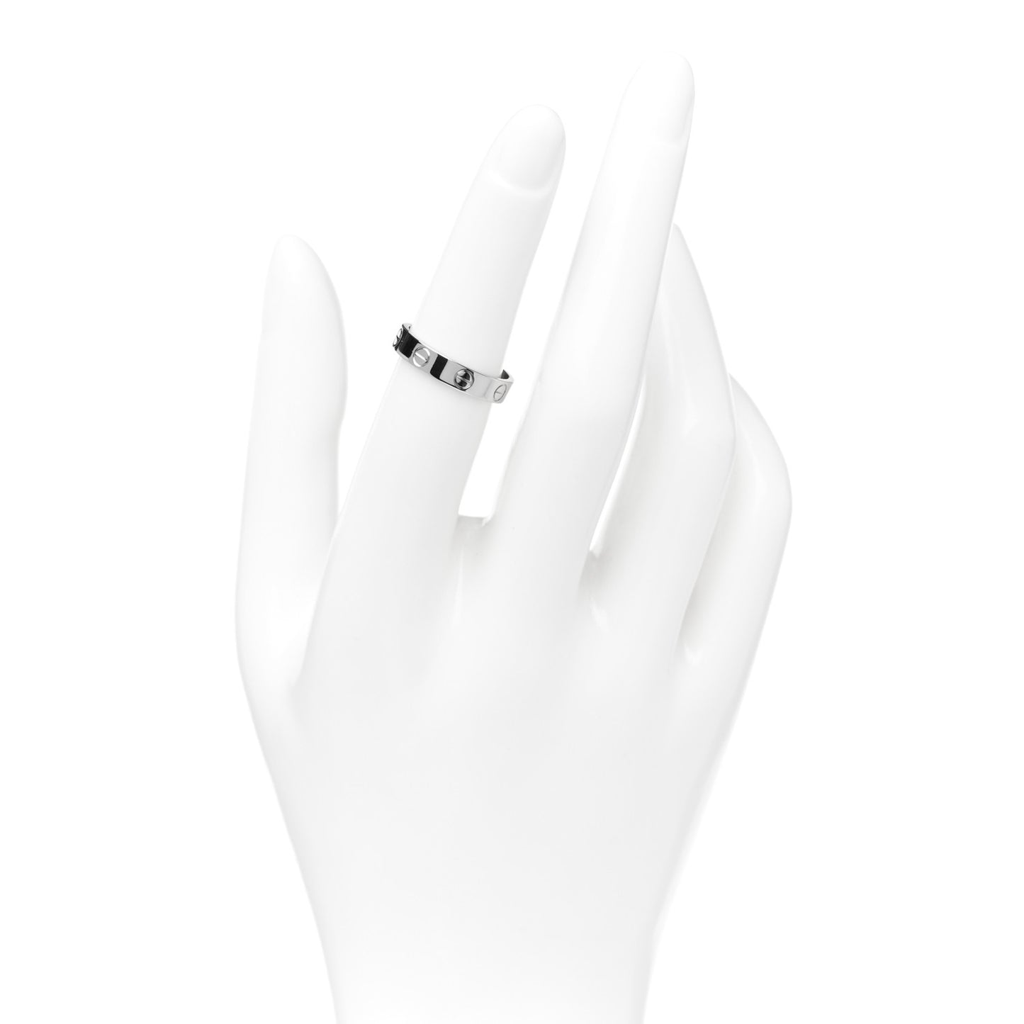 18K White Gold 3.5mm LOVE Wedding Band Ring 51 5.75