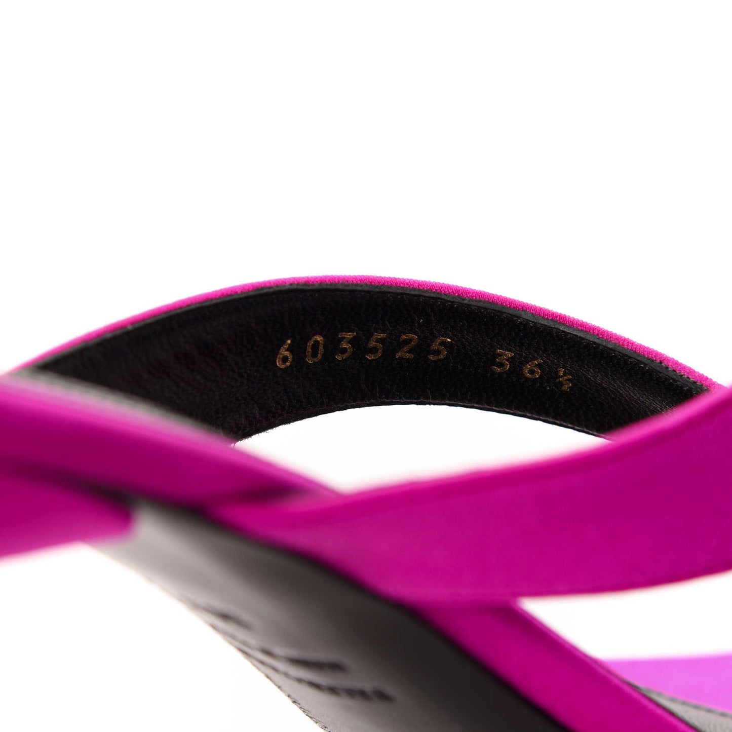 Spandex Double Square Flat 60mm Sandals 36.5 Lipstick Pink Black