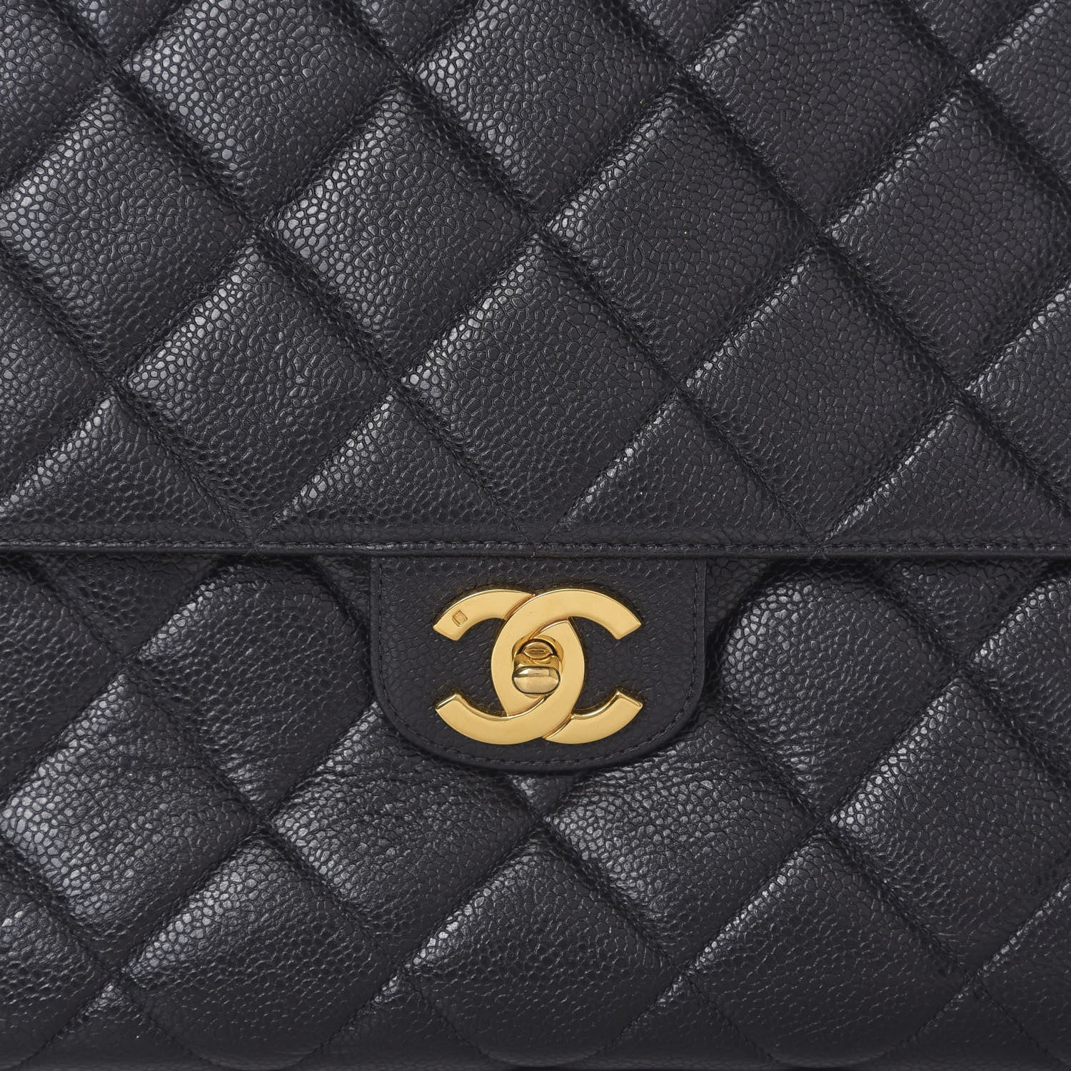 Chanel Caviar Quilted Jumbo Kelly Flap Black 9 of 9