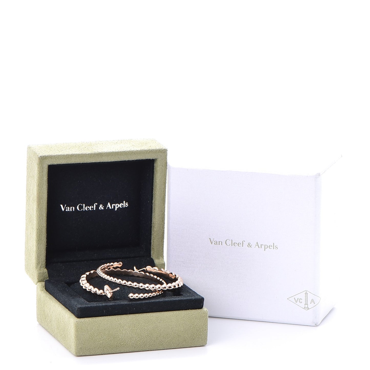 18K Rose Gold Extra Large Perlee Hoop Earrings