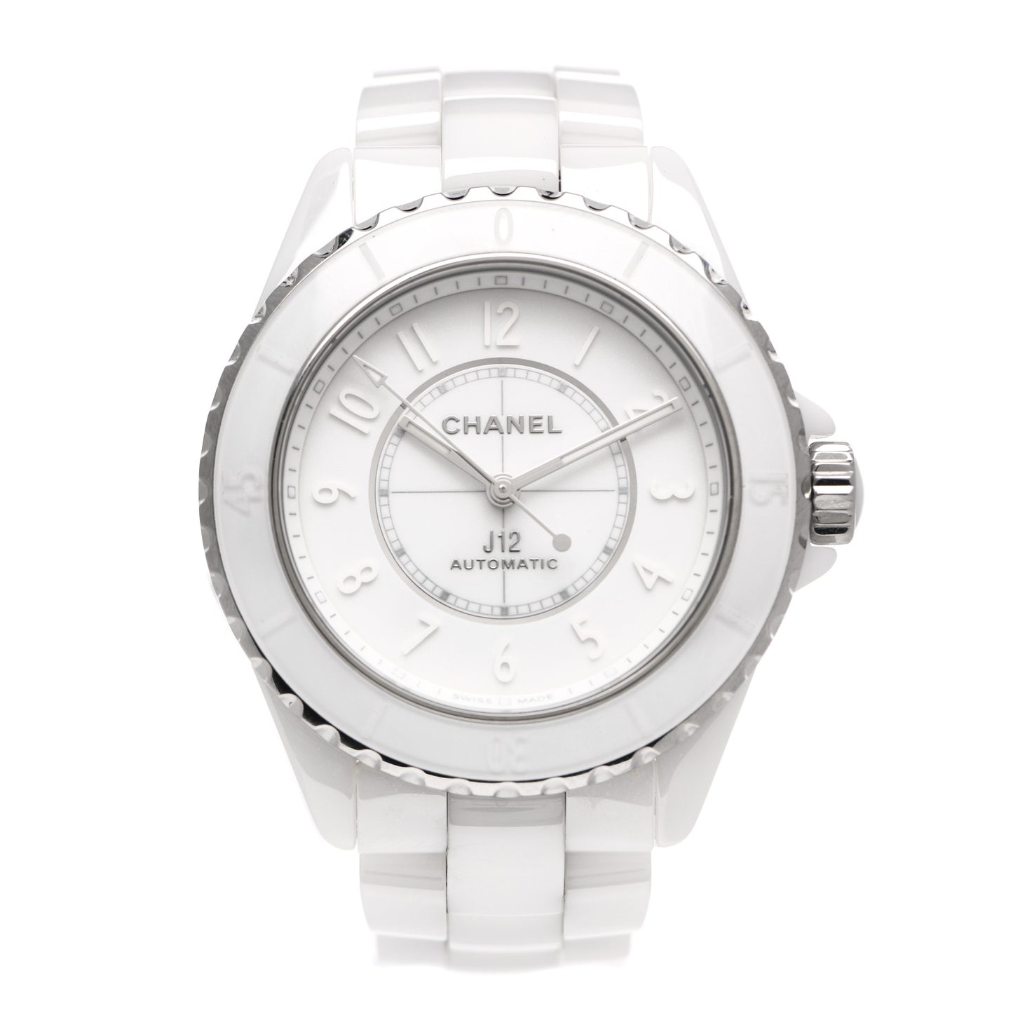 Stainless Steel Ceramic 38mm J12 Automatic Watch White
