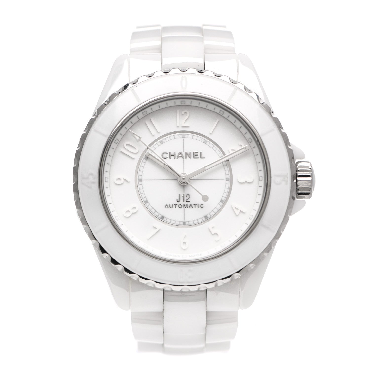 Chanel Stainless Steel Ceramic 38mm J12 Automatic Watch White 1 of 5