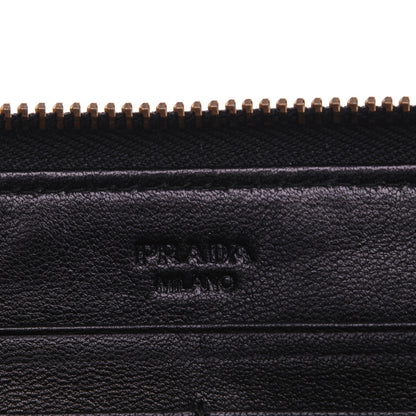 Prada Nappa Gaufre Zip Around Wallet Nero Black 6 of 7