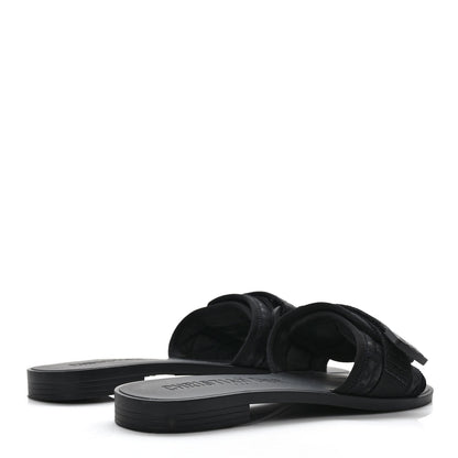 Christian Dior Shiny Technical Fabric Oblique Dio(r)evolution Slide Sandals 37 Black 4 of 7