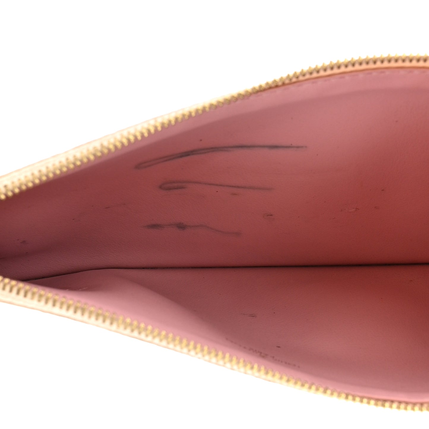 Damier Azur Pochette Felicie Chain Wallet Rose Ballerine