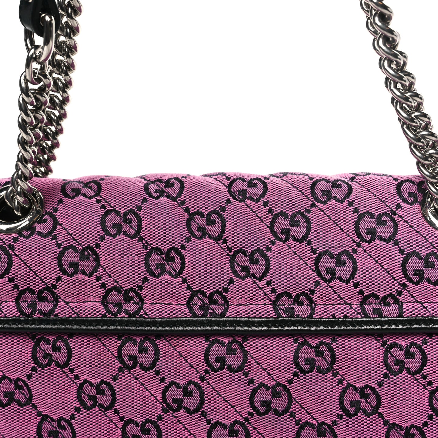 Monogram Multicolor Matelasse Diagonal Small GG Marmont Shoulder Bag Pink Blue