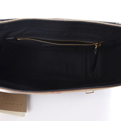 Burberry Canvas Mega Check Large Baildon Messenger Bag Black 5 of 8