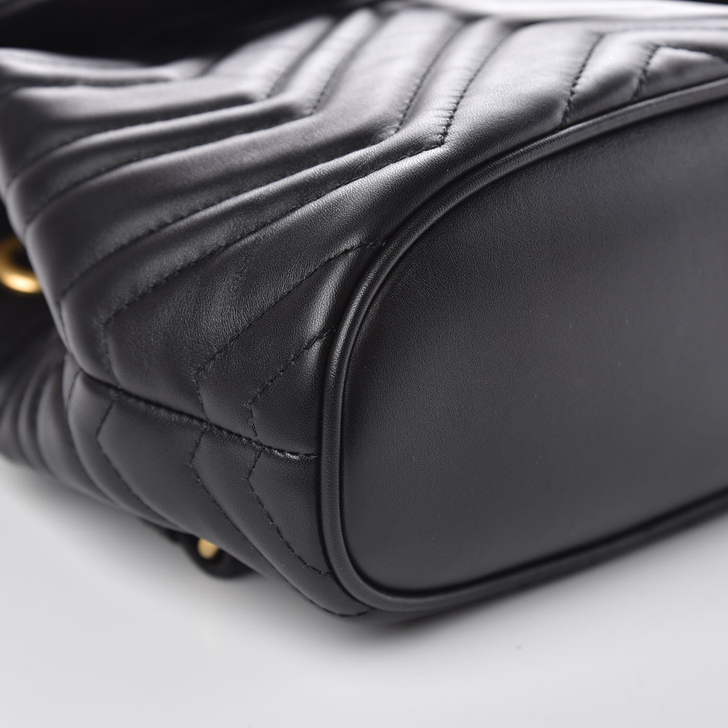 Gucci Calfskin Matelasse GG Marmont Flap Backpack Black 8 of 9