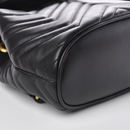 Gucci Calfskin Matelasse GG Marmont Flap Backpack Black 8 of 9