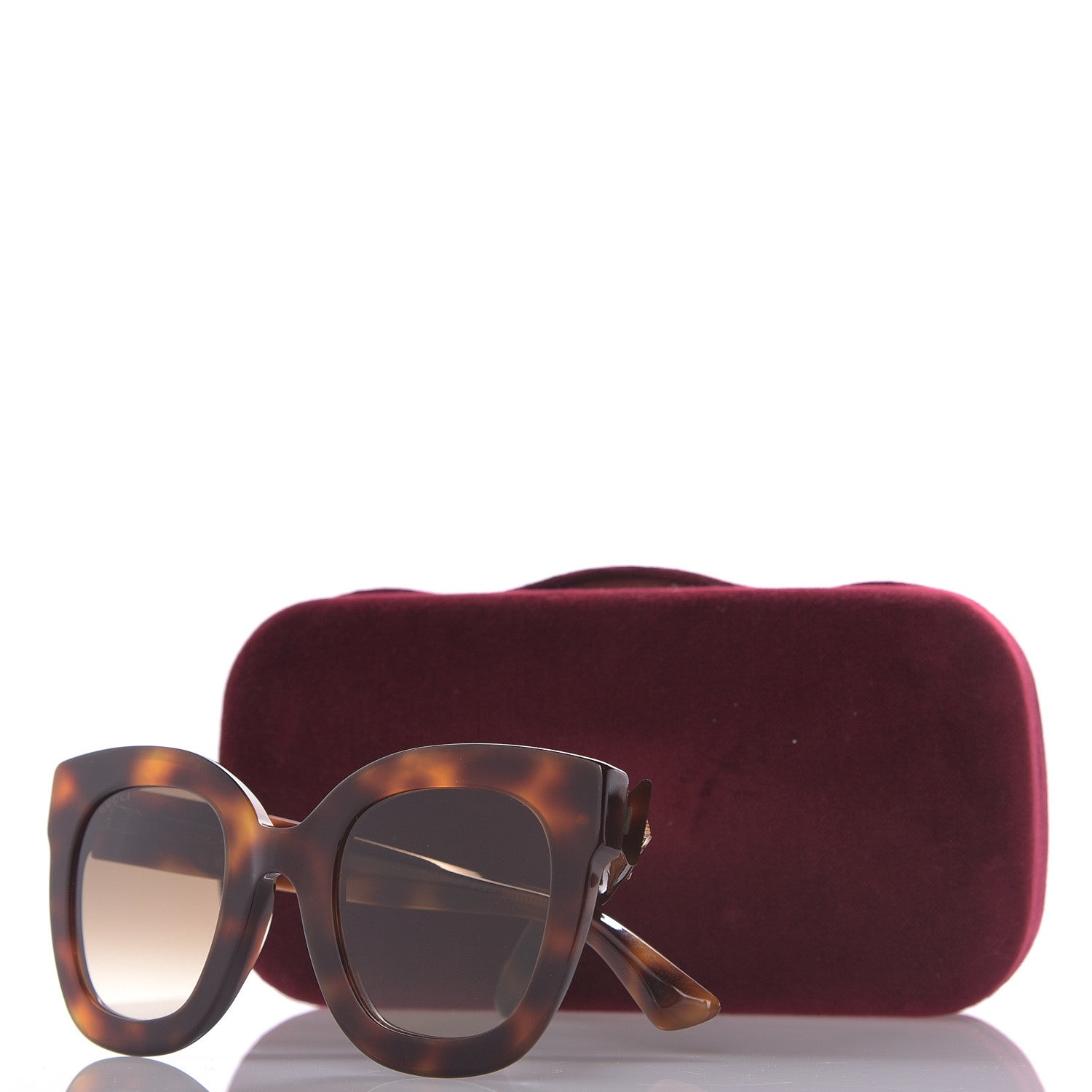 Gucci Round Frame Star Sunglasses GG0208S Tortoise 8 of 8