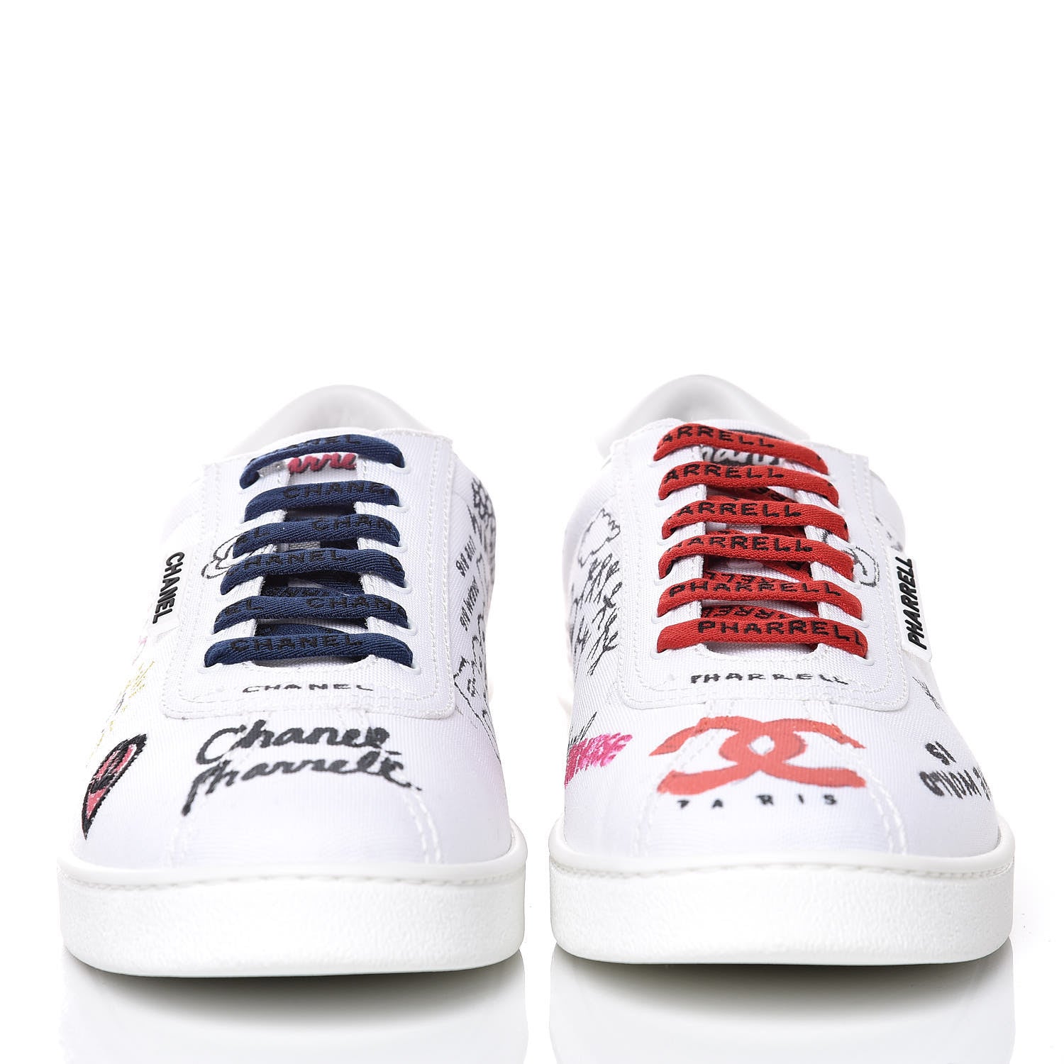 Chanel x Pharrell Williams Mens Calfskin Sneakers 45 White 2 of 17