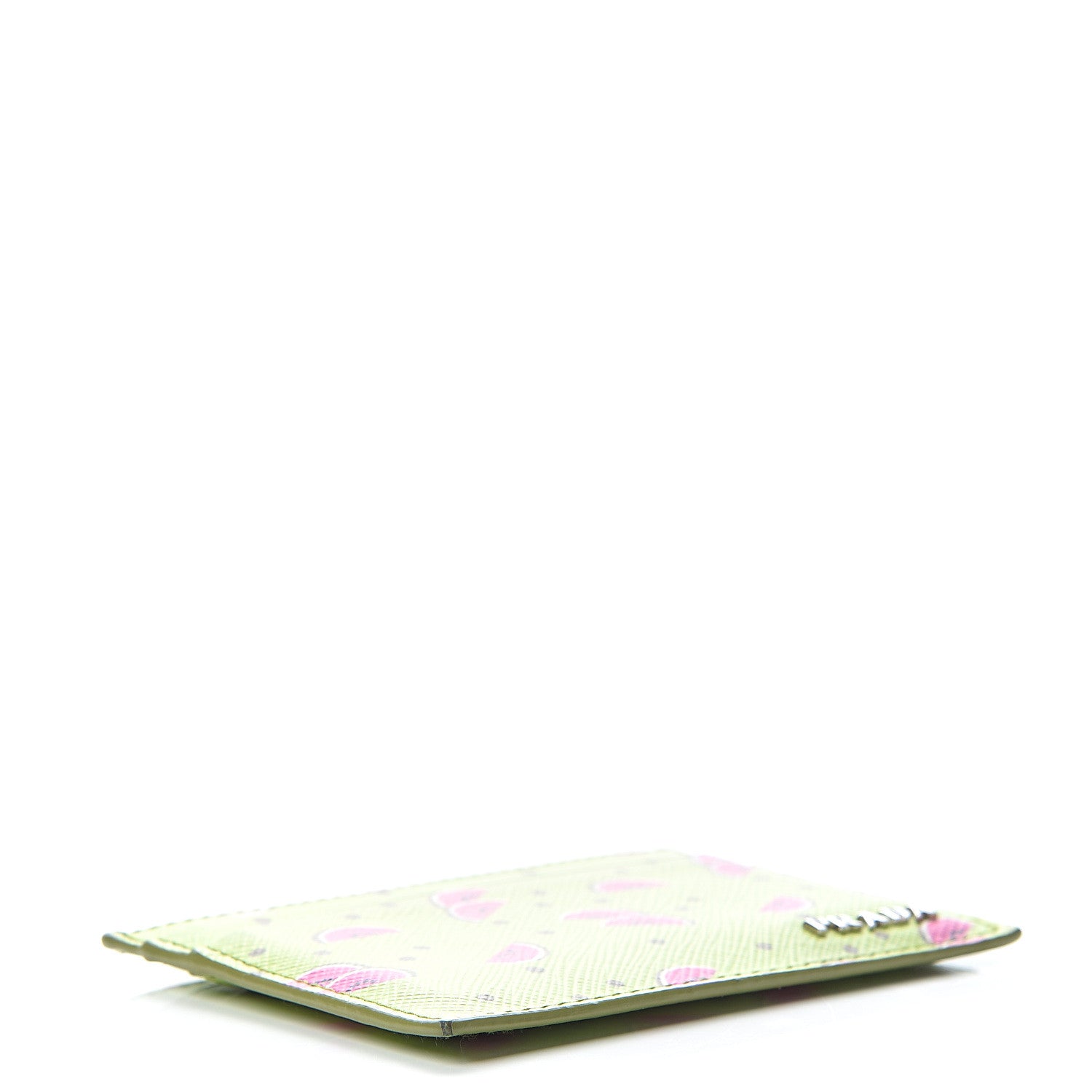 Prada Saffiano Watermelon Print Card Case Erba 3 of 9