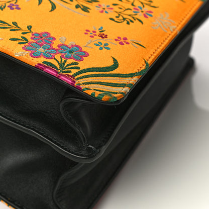Gucci Satin Calfskin Bamboo Web Tokyo Print Medium Dionysus Top Handle Bag Giallo Multicolor Blue Agata Hibiscus Red 20 of 40
