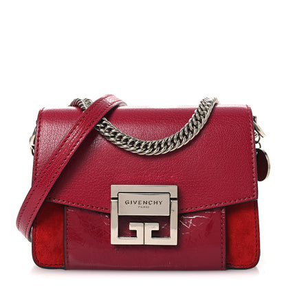 Givenchy Goatskin Mini GV3 Shoulder Bag Cherry Red 1 of 11