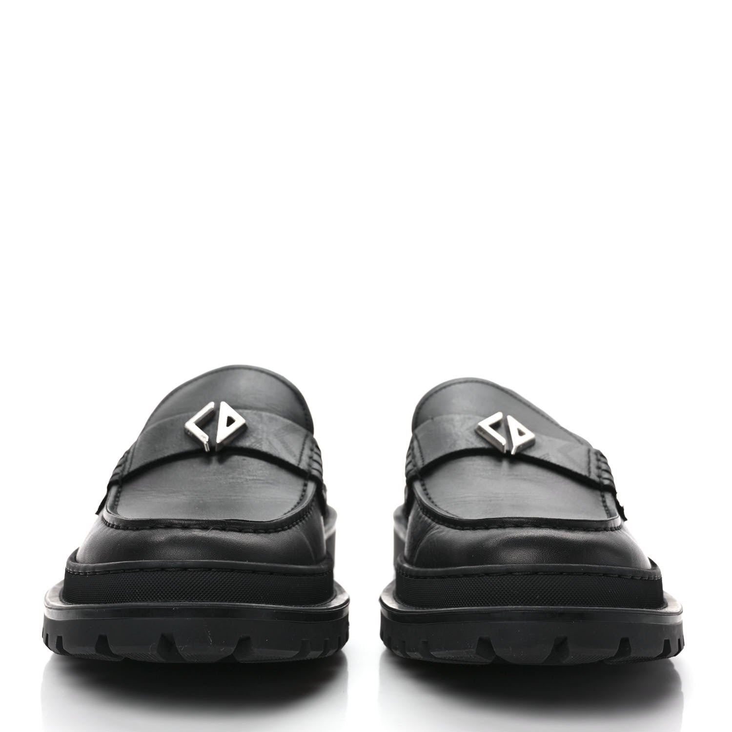Christian Dior Calfskin CD Loafers 44 Black 2 of 9